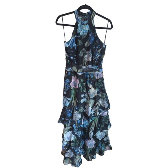 Lipsy Benedicte Floral Halterneck Tiered Dress size 8 NWT - Picture 1 of 7